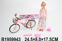 картинка Кукла на велосипеде, с аксесс. в/п 24,5*8*17,5 см. от магазина