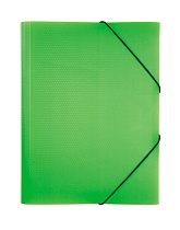 картинка "HD" Папка Пластиковая А4ф с клапанами на резинке DIAMOND NEON 500мкм- Зеленая от магазина