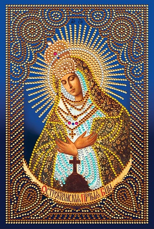 картинка Алмазная живопись Икона Остробрамская Пресвятая Богородица  20х30 от магазина