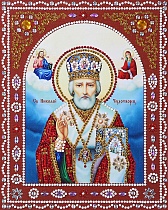 картинка Святой Николай Чудотворец-картина фигурными стразами от магазина