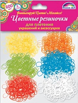 картинка Резинки для плетения 600 шт арт.39677/25 АССОРТИ (набор: рогатка-1 шт, крючок-1 шт, S-клипса-24 шт, подвеска -6 шт.) от магазина