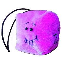 картинка Брелок кубик эмоций розовый с бисером Симпатяга от магазина