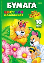 картинка "ECO" Набор бумаги цветной Мелованной 10л 10 цв. А4ф-Пчелки- от магазина