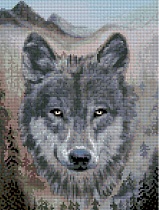 картинка Алмазная мозайка без подрамника Волк 30х40 от магазина