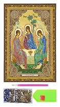 картинка Алмазная живопись иконы Святая Троица 20х30 от магазина