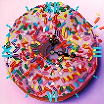 картинка Алмазная мозаика часы Сладкое искушение 30х30 от магазина