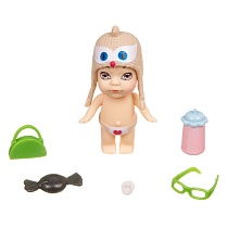 картинка Набор игровой Bondibon куколка OLY в шапочке-ушанке с животным и аксессуарами в банке, ВОХ 6,3х11х6, от магазина