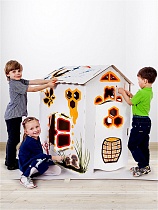картинка Картонный домик раскраска "Домик мечты" в собр вид. 76х76х112 см от магазина