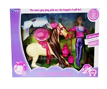 картинка Кукла наездница + лошадь 45*3*9 см  OL-146 от магазина