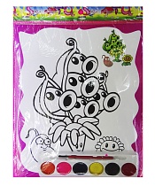 картинка Набор для рисования, краски 6 цв. в наборе 19*30 см от магазина