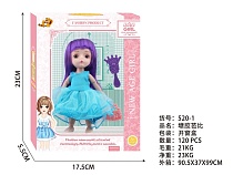 картинка Кукла 520-1 с аксессуарами в коробке 17,5*5,5*23 /120шт//бл./ от магазина